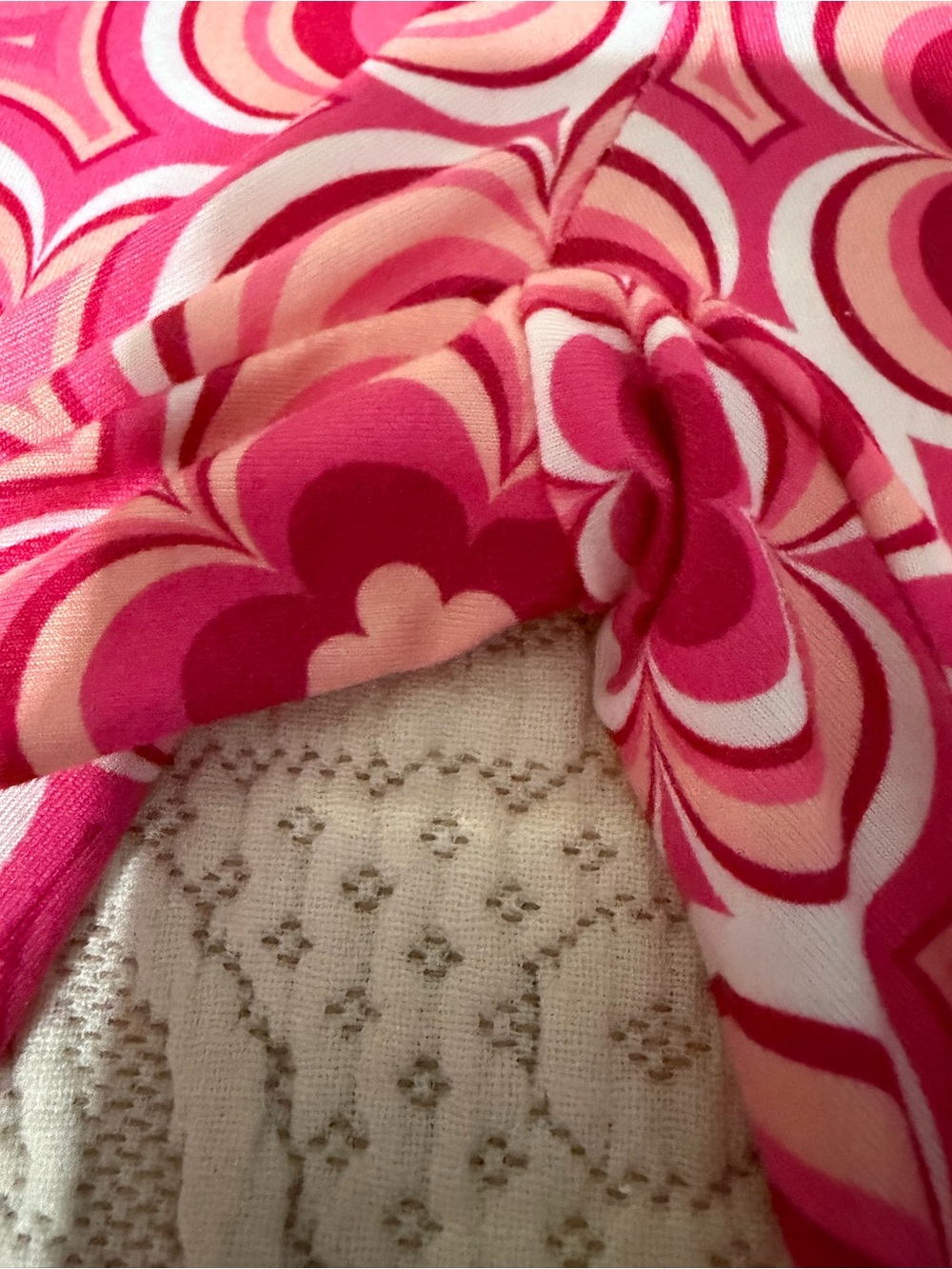Women’s Pink Floral Stretch Pants flare leg Retro SO SOFT!! costume party - Picture 2 of 6